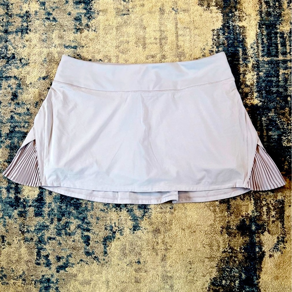 Lululemon Play Off The Pleats Skirt 13” Size 10 In Silver Lilac